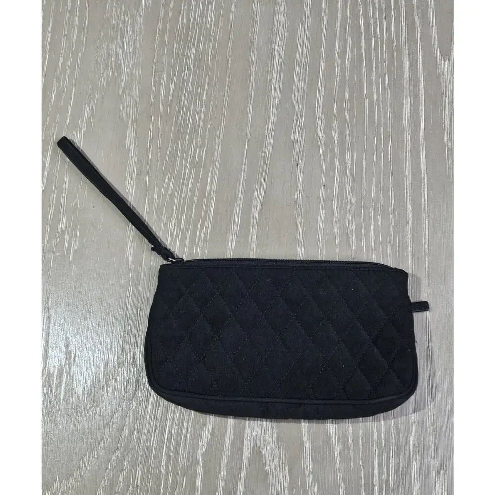 Vera Bradley Quilted Black Classic Medium Size Wallet W/Wristlet - Picture 4 of 5